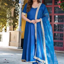 Aaghnya Women Regular Kurta with Trousers & With Dupatta-image-35