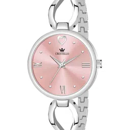 CRESTELLO Women Pink Dial Stainless Steel Bracelet Style Analogue Watch CR-DZL132-picture-39