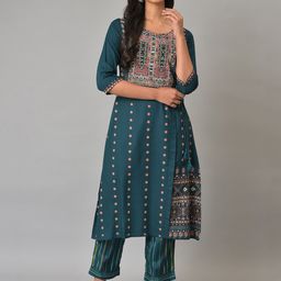 W Women Ethnic Motifs Printed Layered Kurta-picture-40