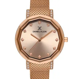 Daniel Klein Premium Women Rose Gold-Toned Embellished Dial Bracelet Watch DK.1.13235-2-image-21
