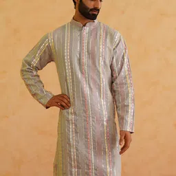 SOJANYA LUXE Embroidered Mandarin Collar Long Sleeves Cotton Straight Kurta-picture-16