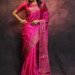 Aldwych Woven Design Zari  Banarasi Saree-image-38