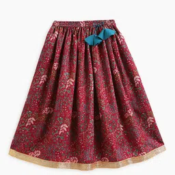 Campana Girls Printed Sequinned Ready to Wear Lehenga & Blouse With Dupatta image 4