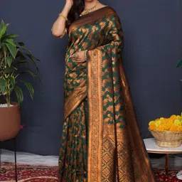 Amirat Paisley Woven Design Banarasi Saree-picture-15