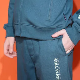 Lil Tomatoes Boys TypographyPrinted Mid-Rise Tracksuit image 2