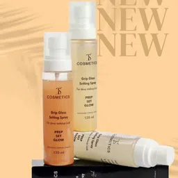 TS COSMETICS Grip Glass Setting Spray For Glowing Makeup Look - 120 ml - Pink-image-7