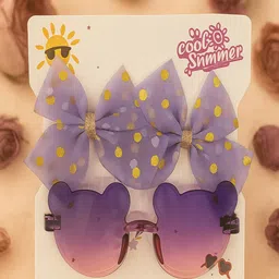 ANNA CREATIONS Girls Bow Hair Clip with Sun Goggles-image-92