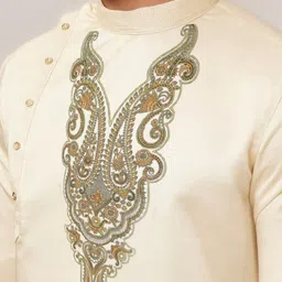 PulseIQ Men Ethnic Motifs Printed Cotton Kurta image 4