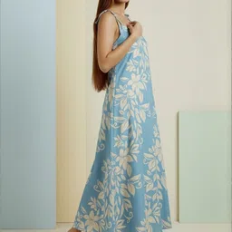 DHAKRE FASHION Floral Printed Square Neck A-Line Midi Dress-picture-18