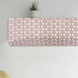 Dakshya Industries White & Brown Printed Air Conditioner Cover image 1