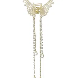 LEKZOW Women Butterfly Pearls Claw Clip-picture-41