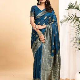 KALINI Woven Design Zari Banarasi Saree image 3
