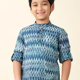 Fabindia Boys Abstract Printed Cotton Kurta-picture-58