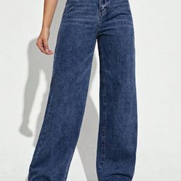 Next One Women Blue Smart Wide Leg High-Rise Light Fade Clean Look Stretchable Jeans-picture-26