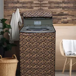 DREAM CARE Brown Printed Waterproof & Dustproof Washing Machine Appliance Cover-image-75