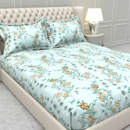 Floral 320 TC Microfiber 1 Bedsheet, 2 Pillow Covers Marc Collection by The White Moss-picture-37
