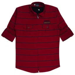 CHARCHIT Boys Comfort Horizontal Stripes Pure Cotton Casual Shirt-picture-20