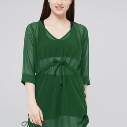MIRCHI FASHION Green Chiffon Kaftan Dress-picture-0