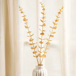 Pure Home and Living  Brown Solid Eucalyptus Spray Artificial Flowers and Plants-picture-32