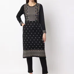KEIKO Ethnic Motifs Woven Design Acrylic Kurta-image-24