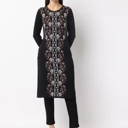 KEIKO Ethnic Motifs Woven Design Long Sleeves Acrylic Kurta-image-64