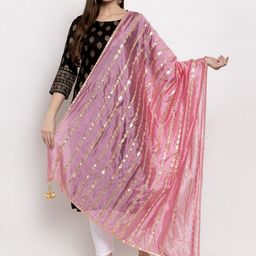 Clora Creation Embroidered Dupatta with Gotta Patti-picture-31