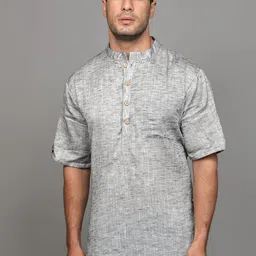 Cot'N Soft Mandarin Collar Woven Design Straight Pure Cotton Short Kurta-picture-41