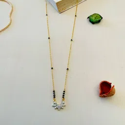 ABDESIGNS Gold-Plated Stones Studded and Beaded Mangalsutra-picture-27