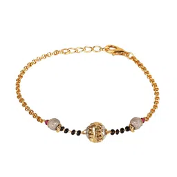 JEWELS GEHNA Gold-Plated & Beaded Hand Mangalsutra-picture-25