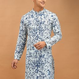 DEYANN Abstract Printed Mandarin Collar Kurta-picture-40