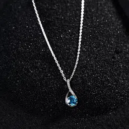 Clara 925 Sterling Silver Rhodium-plated CZ-studded Pendant with Chain-picture-31