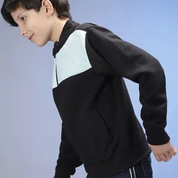 Instafab Boys Black & White Colourblocked Windcheater Bomber Jackets-picture-53