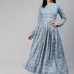KALINI Floral Printed Pleated Anarkali Kurta-image-49