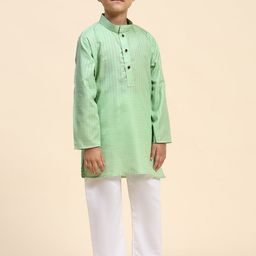 Pro-Ethic STYLE DEVELOPER Boys Woven Design Pure Cotton Kurta with Pyjamas-picture-3