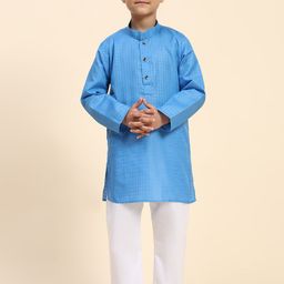 Pro-Ethic STYLE DEVELOPER Boys Woven Design Pure Cotton Kurta with Pyjamas-picture-49