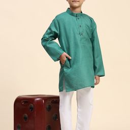 Pro-Ethic STYLE DEVELOPER Boys Woven Design Pure Cotton Kurta with Pyjamas-picture-2