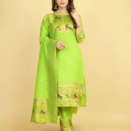 Royal Rajgharana Saree Pure Silk Unstitched Dress Material-picture-27
