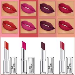 MI FASHION Set Of 4 Creme Matte Weightless Long-Lasting Lipstick 3.5g each - Cornell Red + Magenta + Wine Berry + Burgundy-picture-26