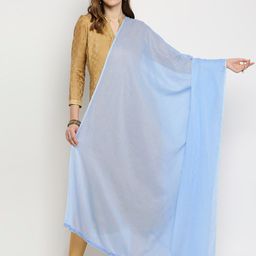Dupatta Bazaar Blue Solid Cotton Dupatta-picture-49