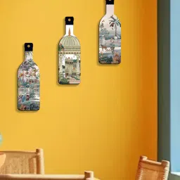 3 Pcs Red Wooden New Bottles Hanging-image-76