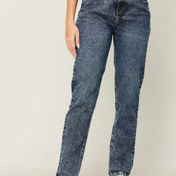 Xpose Women Comfort Mom Fit High-Rise Non Stretchable Cotton Jeans-image-42