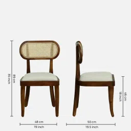 woodsworth from pepperfry Brookwood Sheesham Wood Six Seater Dining Table set With Chairs In Scratch Resistant Provincial Teak Finish image 3