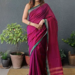Weaves of Tradition Woven Design Pure Cotton Handloom Narayan Peth Saree-image-59