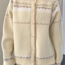 StyleCast Women Striped Printed Round Neck Cardigan image 3