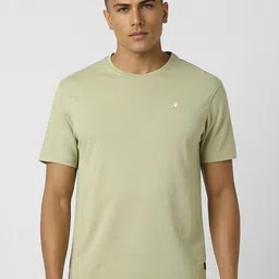 Peter England Casuals Men Solid Round Neck Cotton T-shirt-picture-20