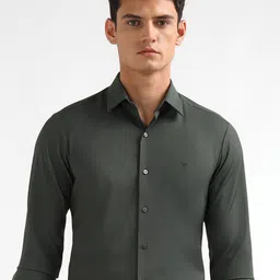 Arrow New York Men Slim Fit Solid Spread Collar Formal Shirt-picture-31