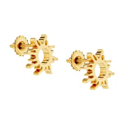 KISNA DIAMOND AND GOLD JEWELLERY Women 14KT Sunshine Earrings Gold - 1.37g image 3