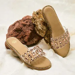 Sole To Soul Women Open Toe Flats with Laser Cuts-picture-34