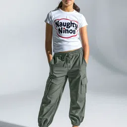 Naughty Ninos Girls Relaxed Easy Wash Cargos Trousers-picture-33