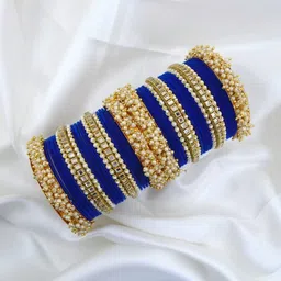 RENOY Set Of 40 Stones Studded & Beaded Bangles-picture-29